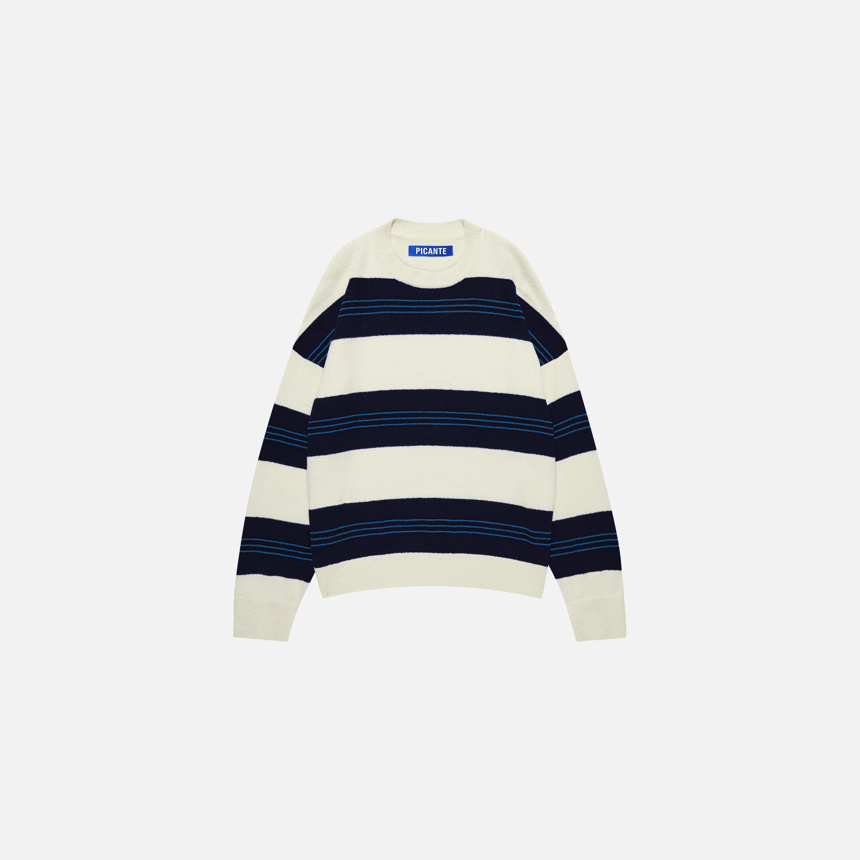 Boucle Knit Striped Sweater
