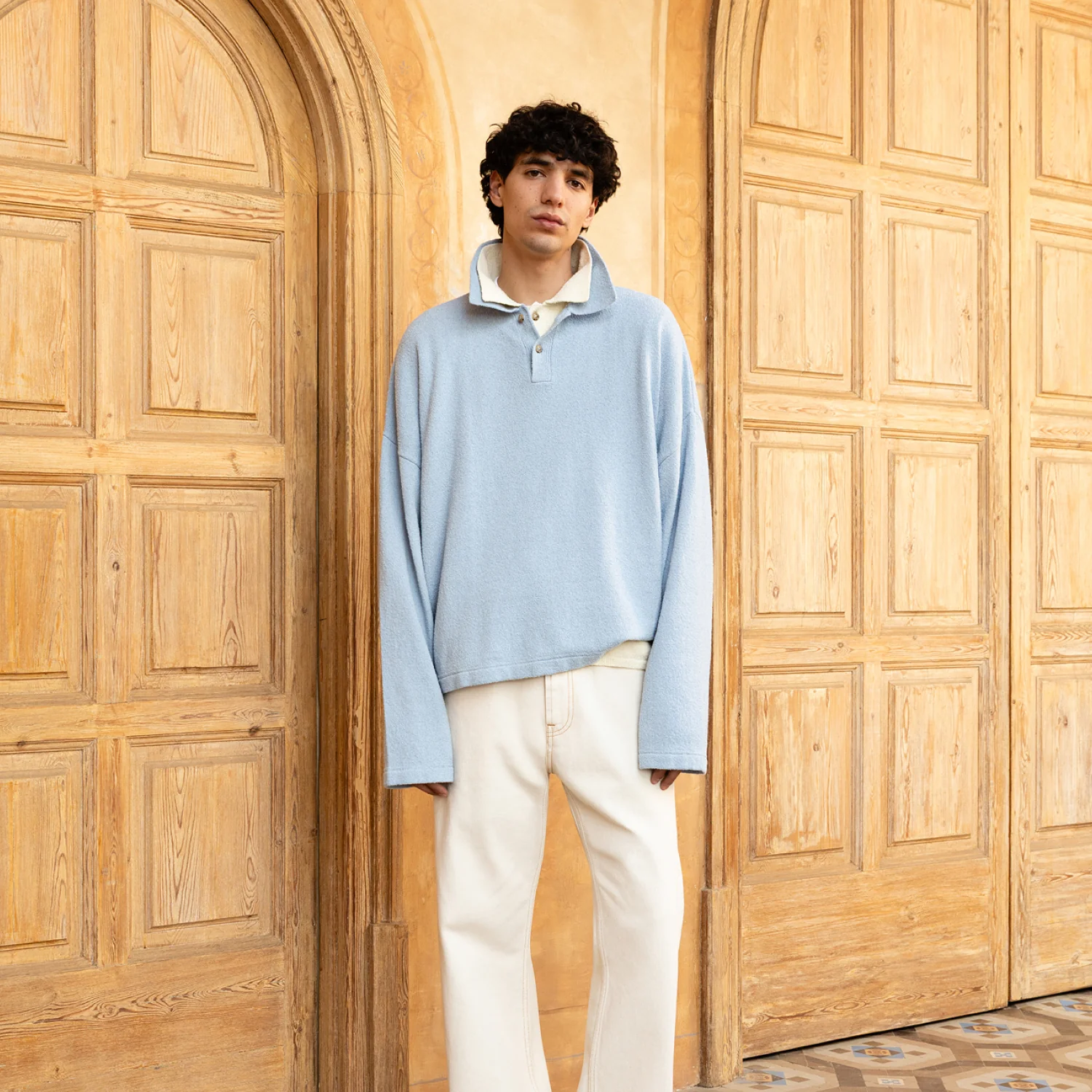 Boucle Hover Longsleeve Knit Polo - Image 6