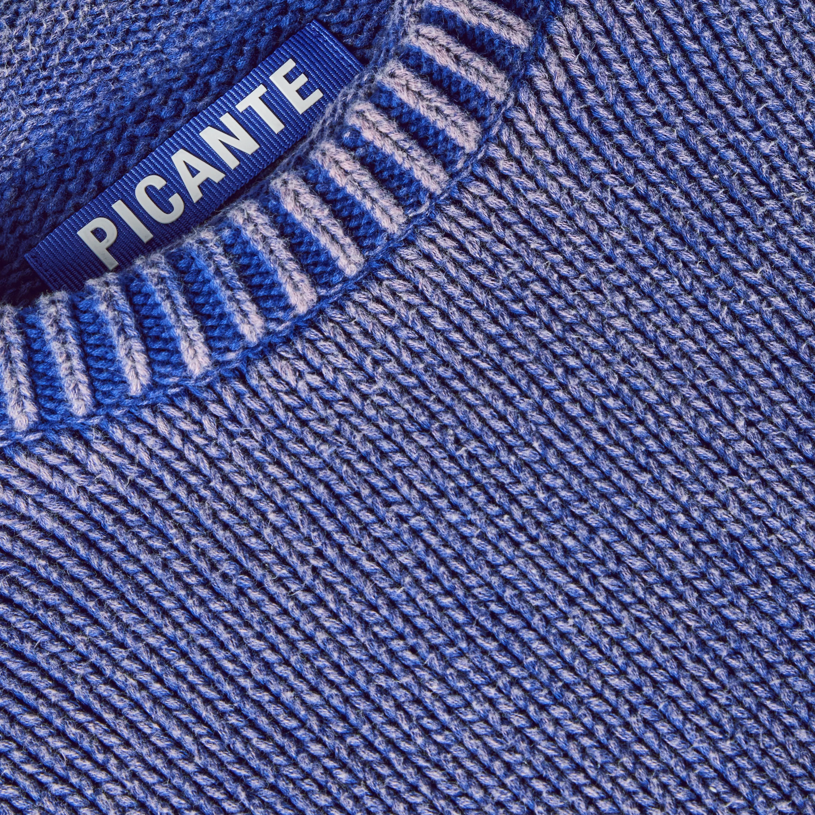 Washed Raw Edge Roll-Neck Sweater - Image 3