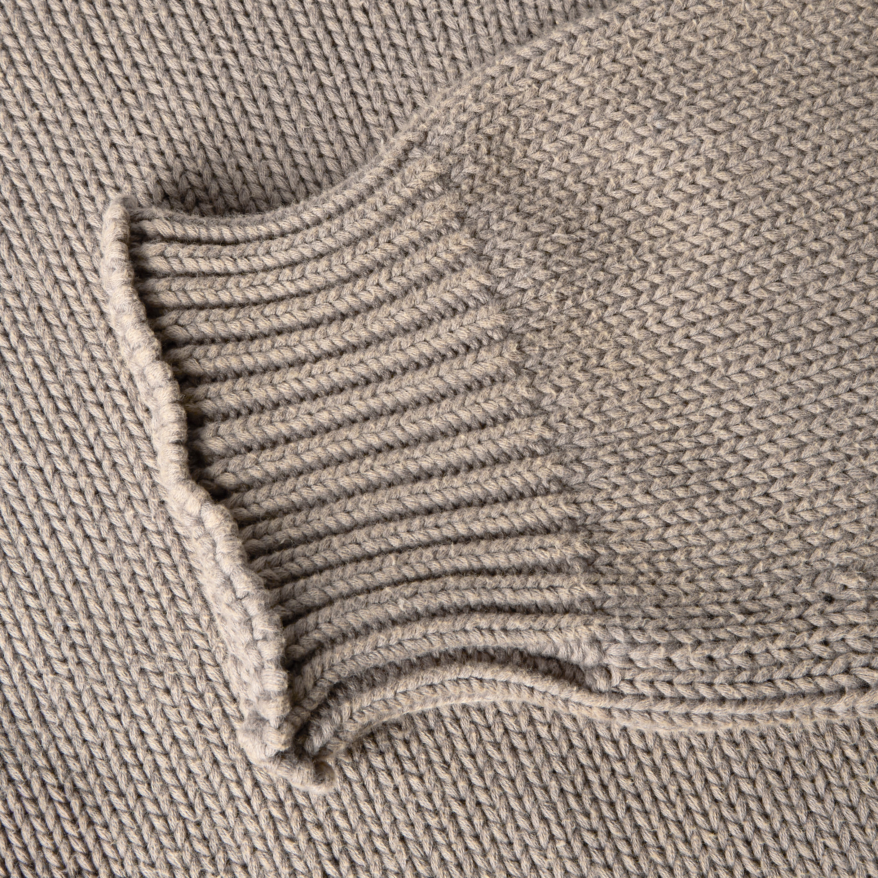 Washed Raw Edge Roll-Neck Sweater - Image 5