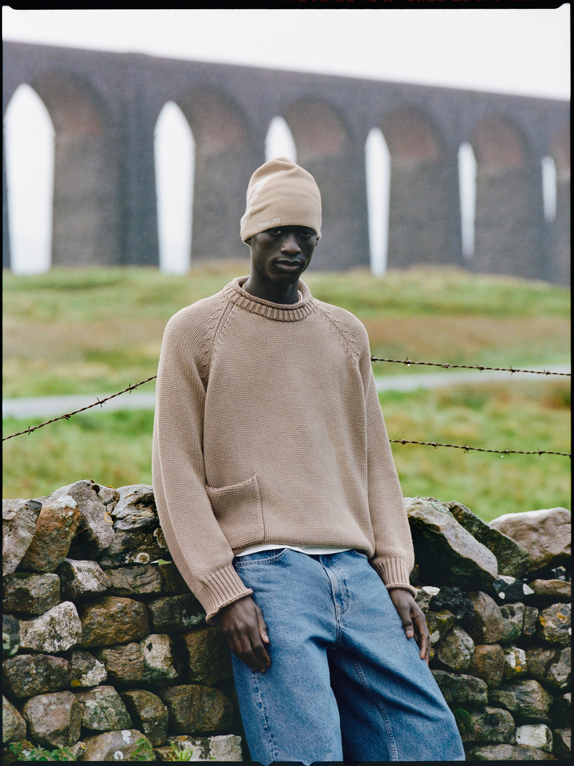 Washed Raw Edge Roll-Neck Sweater - Image 7