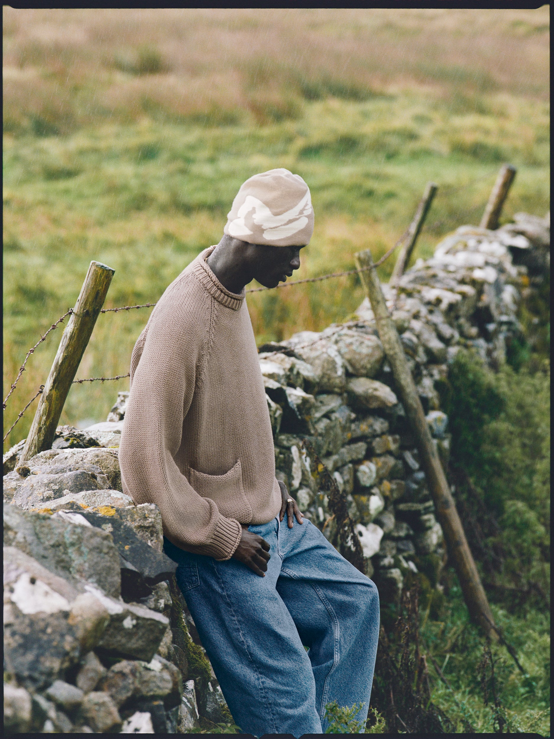 Washed Raw Edge Roll-Neck Sweater - Image 8