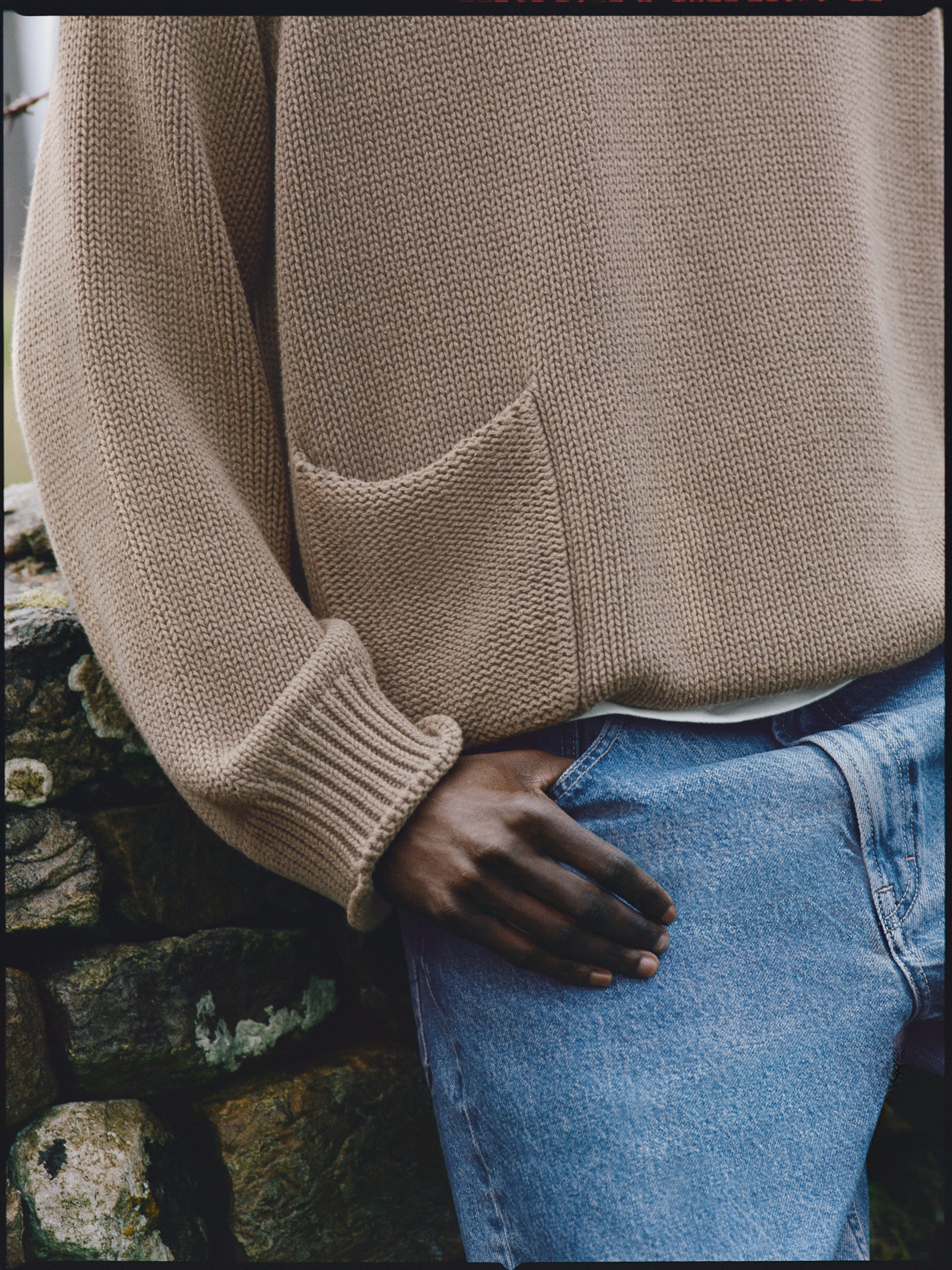 Washed Raw Edge Roll-Neck Sweater - Image 9