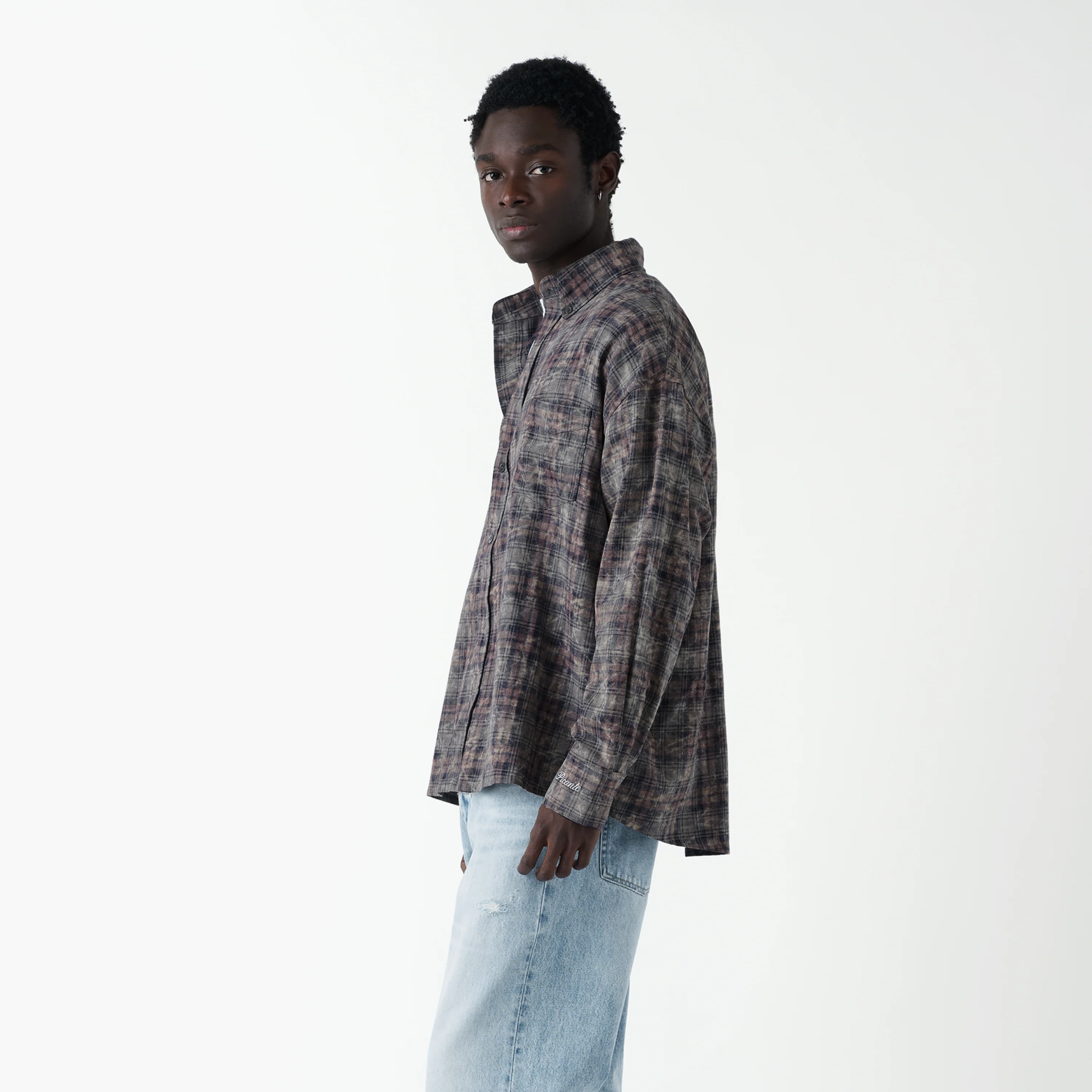 Rocco Shirt Bleached Check - Image 3