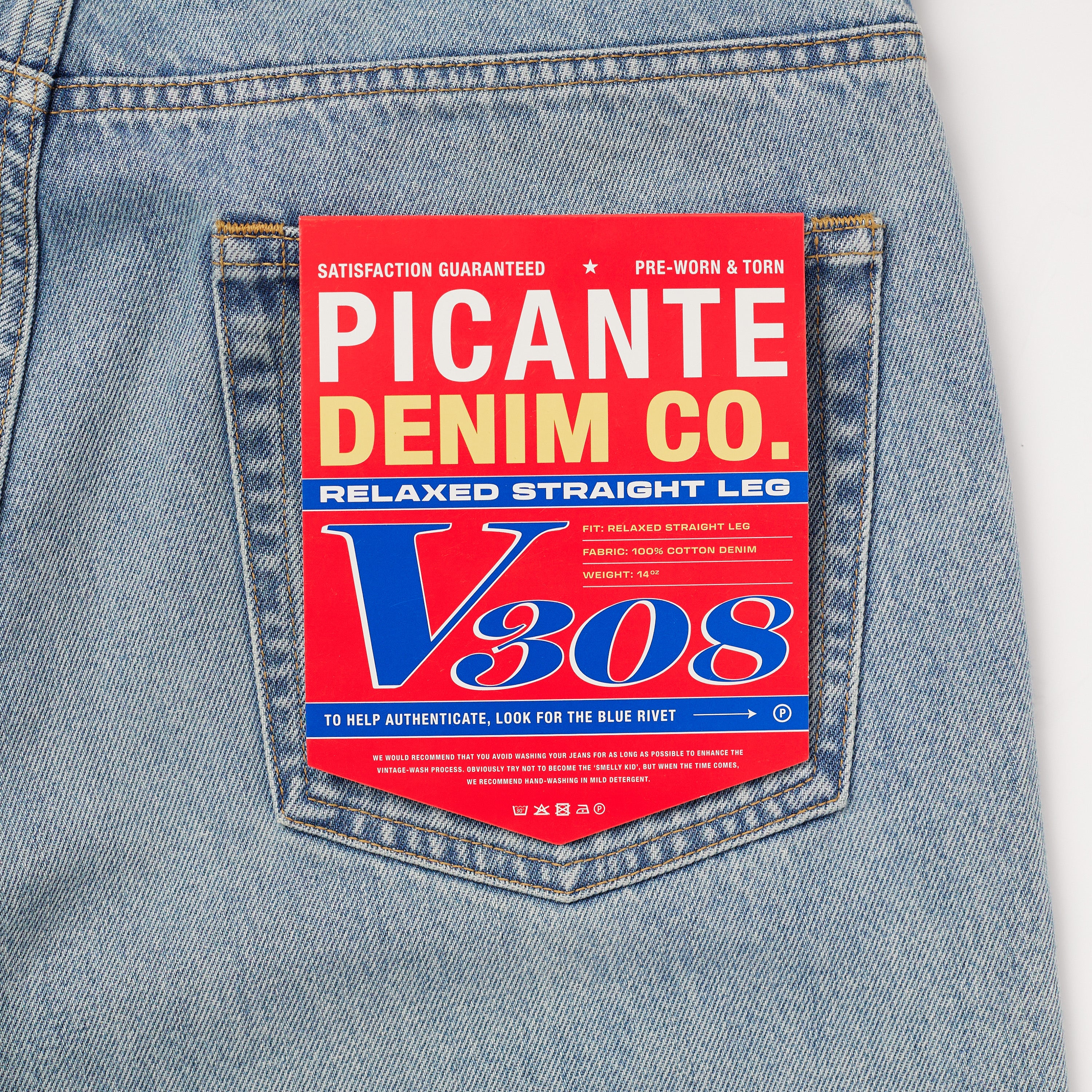 Straight Leg Denim Jeans V308 - Image 8